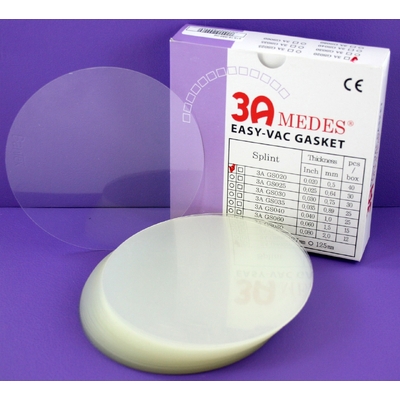 EV Gasket Splint 020 - пластины для изготовления ортодонтических шин, круглые, (125x0,5 мм), 40 шт. | 3A MEDES (Ю. Корея)