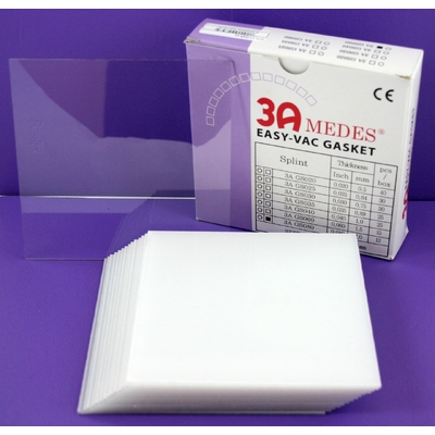 EV Gasket Splint 080 - пластины для изготовления ортодонтических шин, квадратные (127x127x2,0 мм), 12 шт. | 3A MEDES (Ю. Корея)