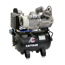 Cattani 30-160 - безмасляный компрессор для 2-х стоматологических установок, c осушителем, без кожуха, с ресивером 30 л, 160 л/мин