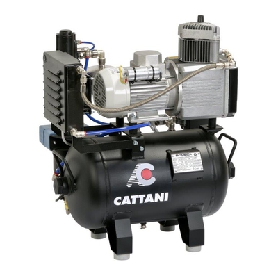 Cattani 30-67 - безмасляный компрессор для одной стоматологической установки, без осушителя, с ресивером 30 л, 67,5 л/мин | Cattani (Италия)