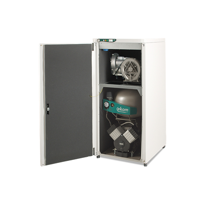 EKOM DUO 2V - компрессор с отсасывателем в одном корпусе для 1-2 стоматологических установок (140 л/мин) | EKOM (Словакия)