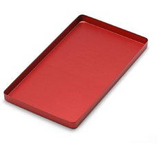 Лоток Euronda алюминиевый красный,  284×183×17 мм