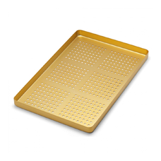 Лоток Euronda алюминиевый перфорированный золотой,  284×183×17 мм