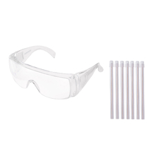 Комплект: защитные очки Monoart Light - 1 шт. и гибкие одноразовые слюноотсосы Monoart EM15 - 100 шт.