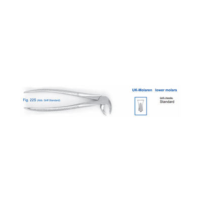 Щипцы для удаления зубов детские нижние, моляры (11-22S) | HLW Dental Instruments (Германия)