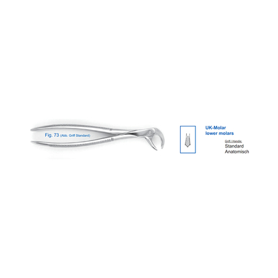 Щипцы для удаления зубов нижние, моляры (11-73) | HLW Dental Instruments (Германия)