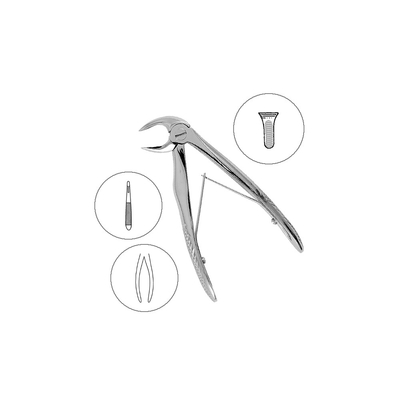 Щипцы для удаления зубов детские нижние, корневые (11-7B) | HLW Dental Instruments (Германия)
