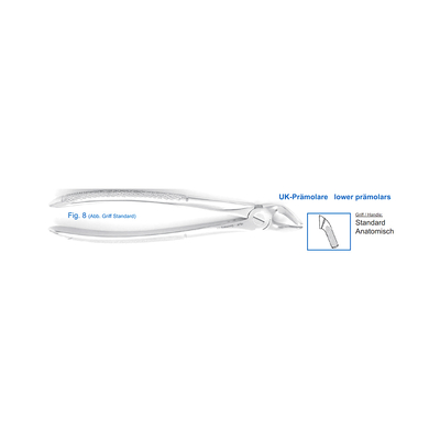 Щипцы для удаления зубов нижние, премоляры (11-8) | HLW Dental Instruments (Германия)