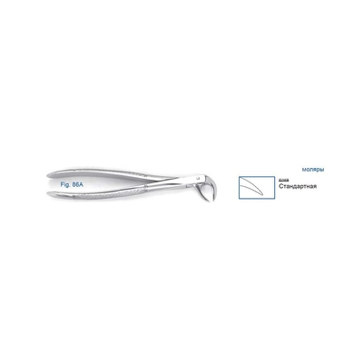 Щипцы для удаления зубов нижние, моляры (11-86A) | HLW Dental Instruments (Германия)
