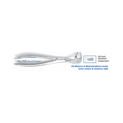 Щипцы для удаления зубов для 1-3 нижних моляров, правые | HLW Dental Instruments (Германия)