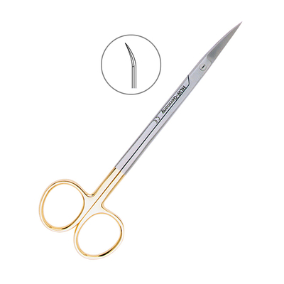 Ножницы хирургические изогнутые Kelly TC, 160 мм зубчатая поверхность | HLW Dental Instruments (Германия)