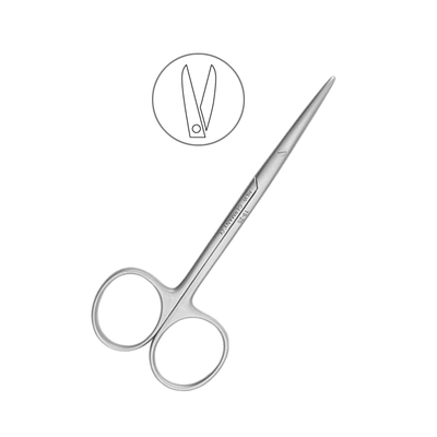 Ножницы хирургические прямые Metzenbaum, 120 мм, тупой кончик | HLW Dental Instruments (Германия)