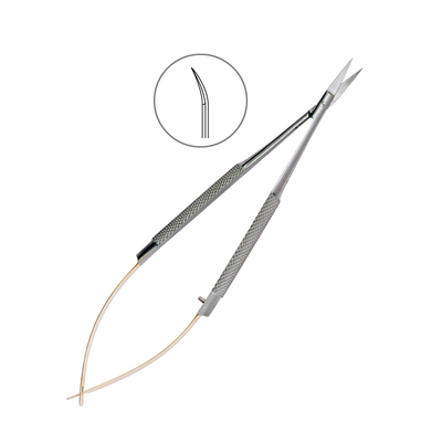 Ножницы хирургические изогнутые Castroviejo-Gomel TC, 140 мм | HLW Dental Instruments (Германия)