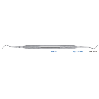 Скейлер парадонтологический McCall, форма 13S/14S, ручка диаметр 8 мм | HLW Dental Instruments (Германия)