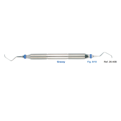 Кюрета парадонтологическая Gracey, форма 9/10, ручка DELUXE, диаметр 10 мм | HLW Dental Instruments (Германия)