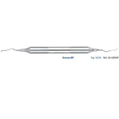Кюрета парадонтологическая Gracey, форма 13/14, ручка DELUXE, диаметр 10 мм, экстра легкая | HLW Dental Instruments (Германия)