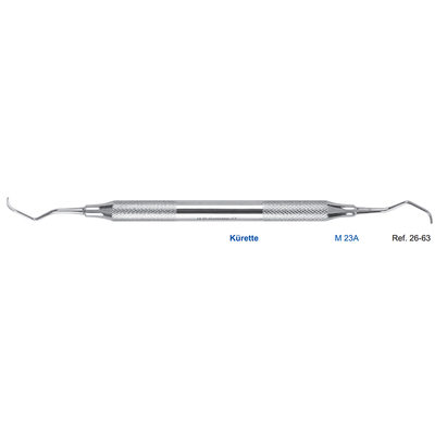 Скейлер парадонтологический, форма M 23A, ручка диаметр 8 мм | HLW Dental Instruments (Германия)