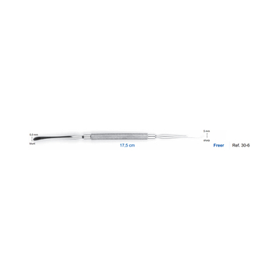 Распатор Freer, 17,5 см, тупой/острый, 5,0-5,0 мм | HLW Dental Instruments (Германия)