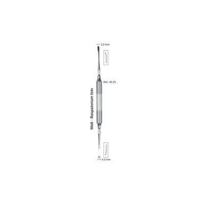 Распатор Molt, ручка DELUXE, диаметр 10 мм, 3,0-4,0 мм | HLW Dental Instruments (Германия)