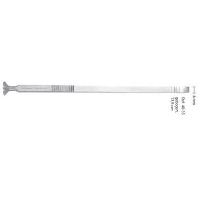 Долото хирургическое изогнутое, рабочая часть 6мм, 17,5 мм | HLW Dental Instruments (Германия)