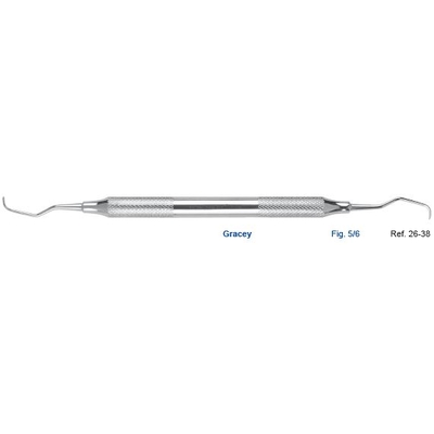 Кюрета парадонтологическая Gracey, форма 5/6, диаметр ручки 8 мм | HLW Dental Instruments (Германия)