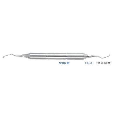 Кюрета парадонтологическая Gracey MF, форма 7/8, ручка DELUX, 10 мм, экстра легкая | HLW Dental Instruments (Германия)
