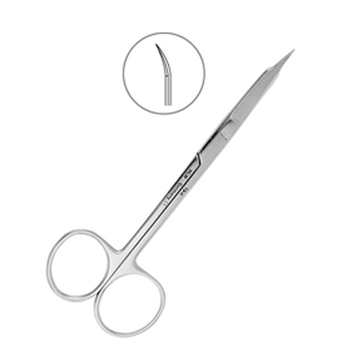 Ножницы хирургические изогнутые Goldmann-Fox, 125 мм | HLW Dental Instruments (Германия)