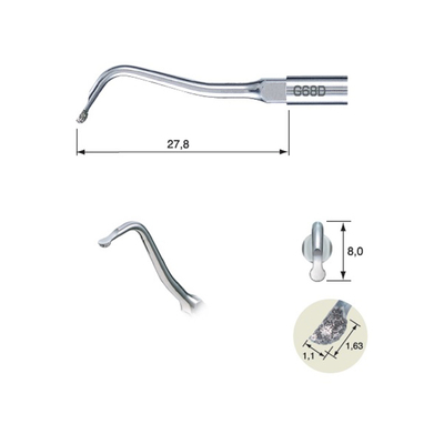 G68D - насадка к скейлерам Varios для реставрации зубов с минимальным вмешательством (для NSK/Satelec) | NSK Nakanishi (Япония)