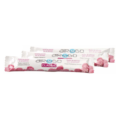 Air-N-Go Classic Powder Raspberry - порошок для струйного полирования и чистки зубов, вкус малины, 50x20 г | Satelec Acteon Group (Франция)