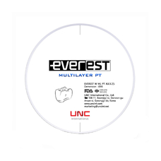 Everest Multilayer PT - циркониевый диск многослойный, предварительно окрашенный, диаметр 98 мм