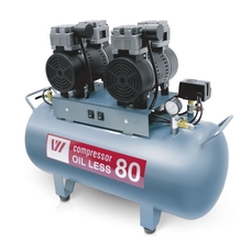 W-604 - безмасляный компрессор для 1-2 стоматологических установок с ресивером 80 л (170 л/мин)