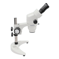 ALLTION ASM-0745BC – бинокулярный зуботехнический стереомикроскоп с плавным увеличением 7x-45x, на мобильной подставке