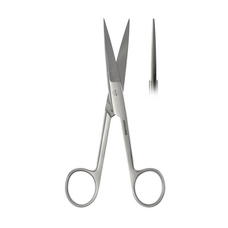 Ножницы хирургические вертикально-изогнутые Standard, остроконечные, длина 120 мм