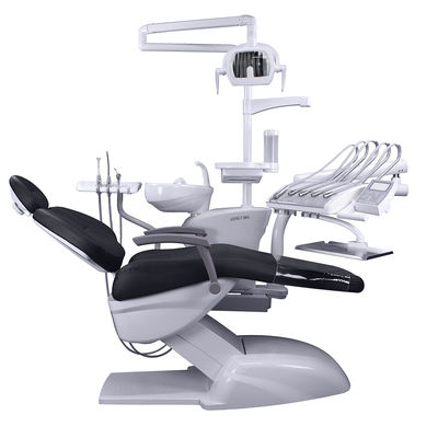 Azimut 200A MO - стоматологическая установка с верхней подачей инструментов, мягкой обивкой кресла и двумя стульями | Azimut (Китай)