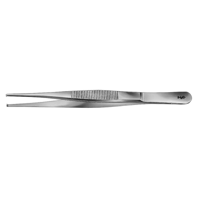 BD533R - пинцет хирургический, средний, зубчики 1х2, длина 115 мм | B. Braun Aesculap (Германия)