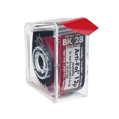 Bausch BK 28 Arti-Fol - фольга окклюзионная двусторонняя черная/красная, толщина 12 мкм, рулон 22 мм x 20 м | Bausch (Германия)