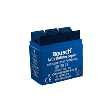 Bausch BK 01 - артикуляционная бумага I-формы синяя, толщина 200 мкм, 300 листов