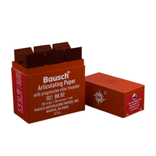 Bausch BK 02 - артикуляционная бумага I-формы красная, толщина 200 мкм, 300 листов