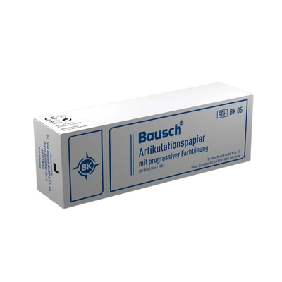 Bausch BK 05 - артикуляционная бумага синяя, толщина 200 мкм, 300 листов | Bausch (Германия)