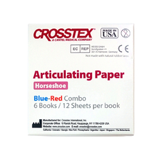 Horseshoe Blue-Red - подковообразная артикуляционная бумага для окклюзионных контактов, цввет красно-голубой, толщина 89 мкм