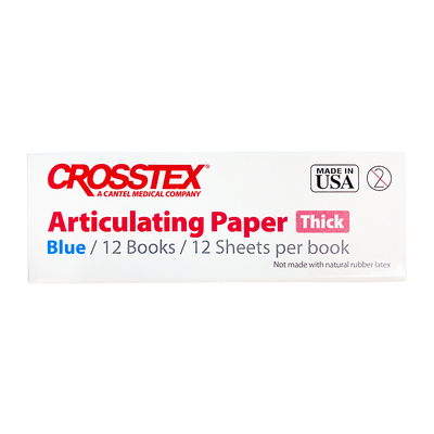Thick Blue - точная артикуляционная бумага голубого цвета, толщина 127 мкм, 144 листа | Crosstex (США)