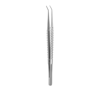Пинцет микрохирургический со сцепляющимися зубцами, угловой, 0.6 мм | Devemed (Германия)