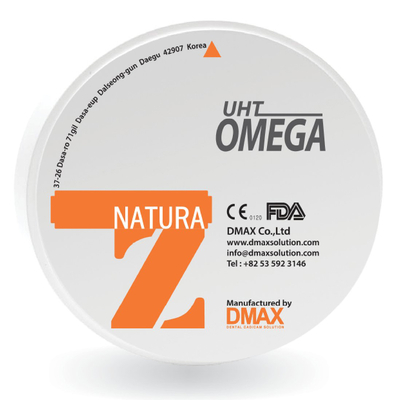 Omega - циркониевый диск ультра-прозрачный, предварительно окрашенный, диаметр 98 мм | DMAX Co., Ltd (Ю. Корея)