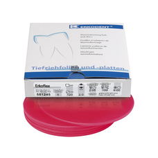 Erkoflex color - термоформовочные пластины, цвет яpкo-розовый, диаметр 120 мм, 5 шт.