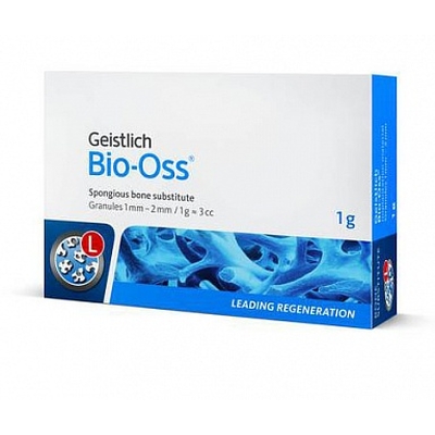 BIO-OSS - 1,0 г, гранулы 1-2 мм, размер L, натуральный костнозамещающий материал | Geistlich Pharma (Швейцария)