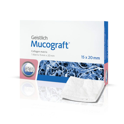Mucograft - мембрана коллагеновая защитная васкуляризируемая, 15х20 мм | Geistlich Pharma (Швейцария)