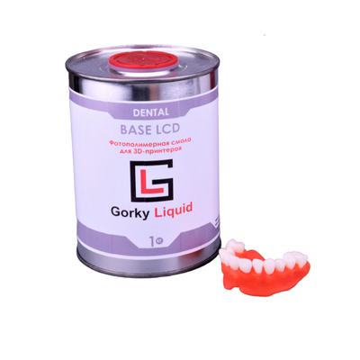 Gorky Liquid Dental Base LCD/DLP - фотополимерная смола для демонстрационных моделей десны, цвет розовый, 1 кг | Gorky Liquid (Россия)