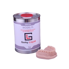 Gorky Liquid Dental Model FL SLA - фотополимерная смола для стоматологии, цвет персиковый, 1 кг