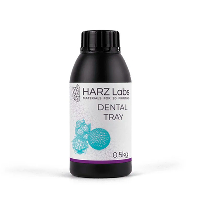 HARZ Labs Dental Tray - фотополимерная смола для быстрой печати индивидуальных ложек, цвет голубой, 0.5 кг | HARZ Labs (Россия)