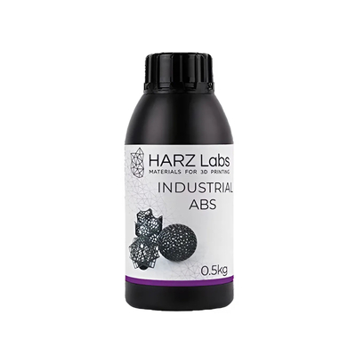 HARZ Labs Industrial ABS - фотополимерная смола для промышленного использования, цвет черный, 0.5 кг | HARZ Labs (Россия)